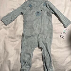 Carter's Blue Striped Bear Footie